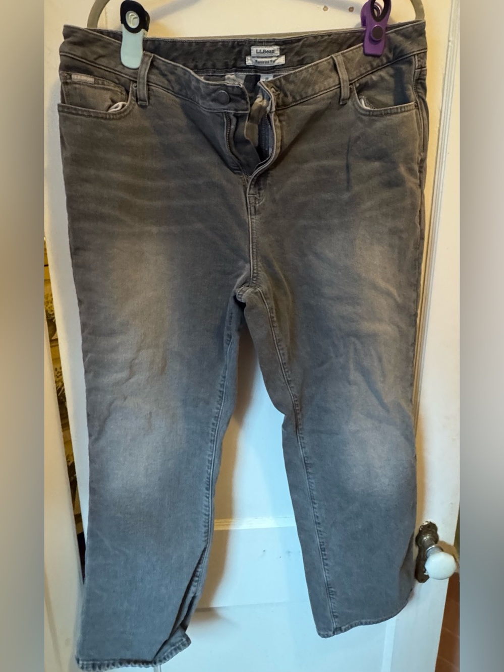 L.L.Bean Faded Gray Straight Leg Jeans | Grunge Alt Y2K Goth Cottagecore 18P